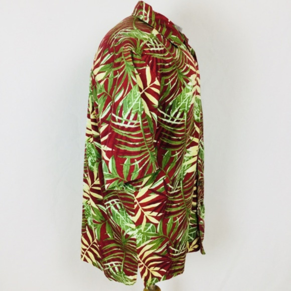 Bungalow Joe Tropical Print Button T-Shirt Size XL - Picture 2 of 7